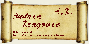 Andrea Kragović vizit kartica